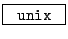 \framebox[4em]{\texttt{unix}}